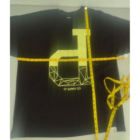 NWT Diamond Supply Co. Lowercase d Logo Yellow & Black Skate T-Shirt Mens 2XL - Picture 6 of 6